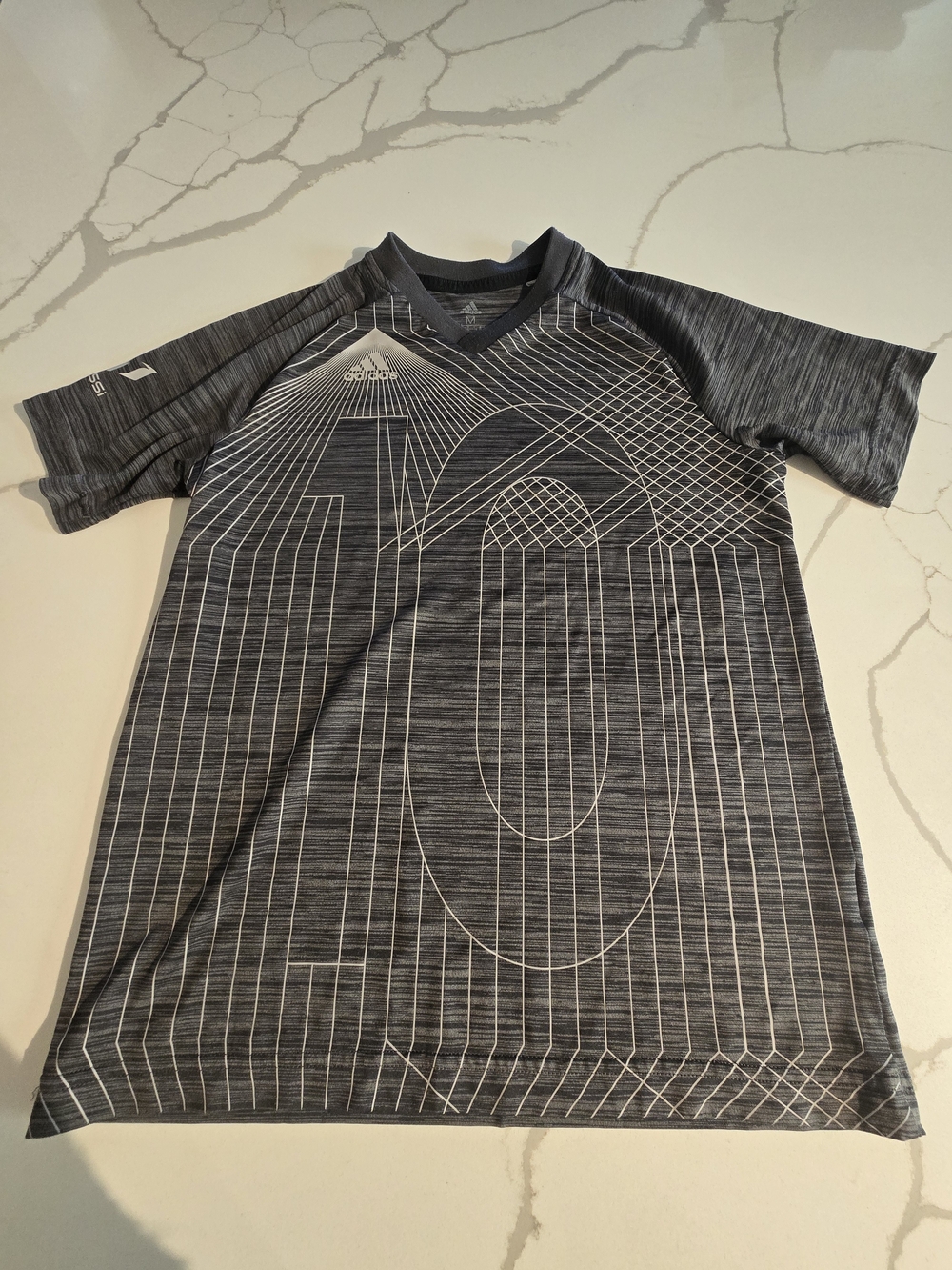 adidas Men’s Charcoal Gray Graphic Training Jersey